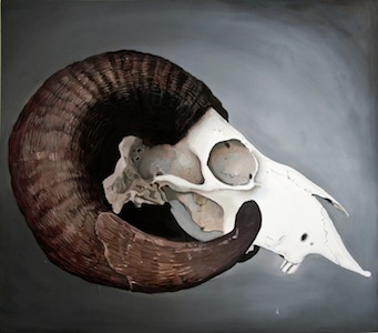 Natural History II - Ovis Orientalis. Oil on canvas, 170 x 150 cm, 2014