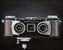 Natural History VIII - Kodak Stereo Camera. Oil on canvas, 100 x 80 cm, 2014